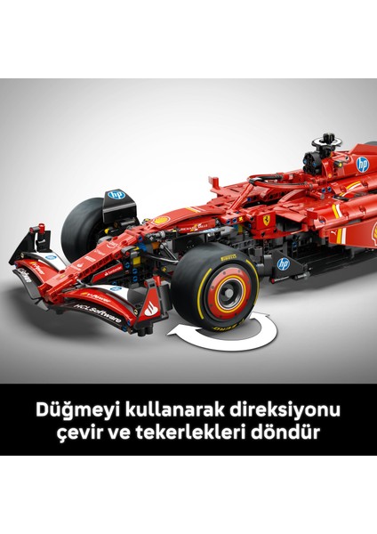 ® Technic Ferrari SF-24 F1 Araba 42207 - Yetişkinler için Koleksiyonluk Yaratıcı Model Yapım Seti (1361 Parça)