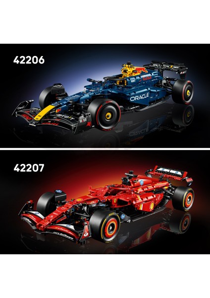 ® Technic Ferrari SF-24 F1 Araba 42207 - Yetişkinler için Koleksiyonluk Yaratıcı Model Yapım Seti (1361 Parça)