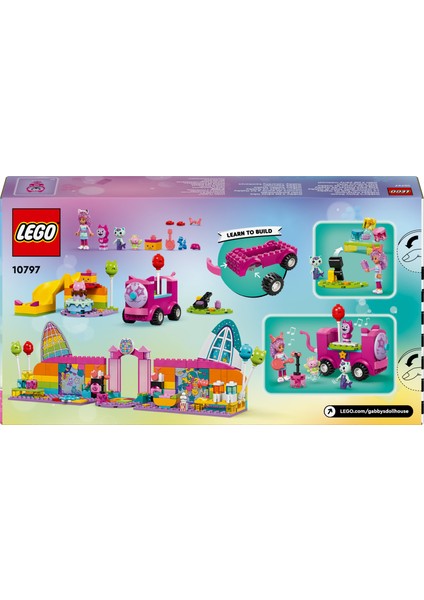® Gabby's Dollhouse Gabby'nin Parti Odası 10797 - 4 Yaş & Üzeri Çocuklar için Yaratıcı Oyuncak Yapım Seti (252 Parça)