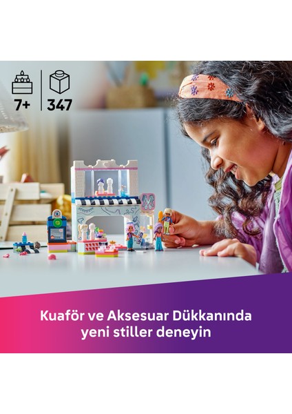 ® Friends Kuaför ve Aksesuar Mağazası 42662 - 7 Yaş & Üzeri Çocuklar için Yaratıcı Oyuncak Yapım Seti (347 Parça)