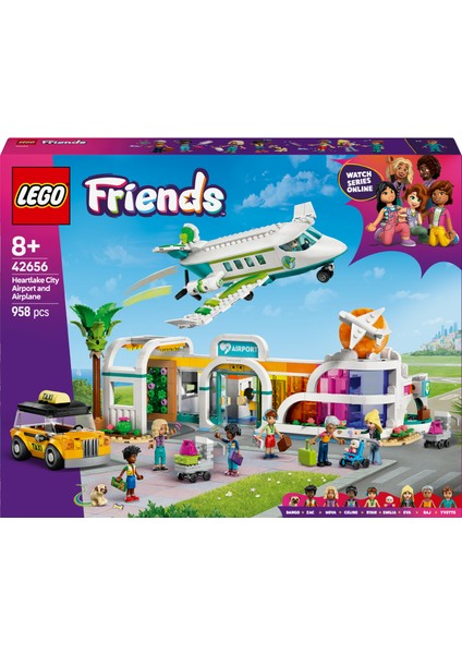 ® Friends Heartlake City Havaalanı ve Uçak 42656 - 8 Yaş & Üzeri Çocuklar için Yaratıcı Oyuncak Yapım Seti (958 Parça)