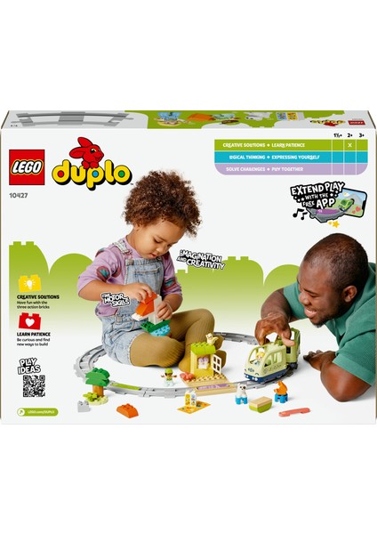 ® DUPLO® İnteraktif Macera Treni 10427 - 2 Yaş & Üzeri Çocuklar için Eğitici Oyuncak Yapım Seti (57 Parça)