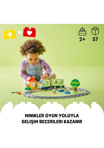 ® DUPLO® İnteraktif Macera Treni 10427 - 2 Yaş & Üzeri Çocuklar için Eğitici Oyuncak Yapım Seti (57 Parça)