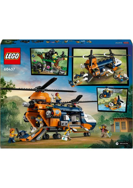 ® City Orman Kaşifinin Helikopteri Kamp Yerinde 60437 - 8 Yaş & Üzeri Çocuklar için Yaratıcı Oyuncak Yapım Seti (881 Parça)