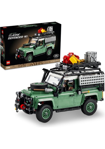 ® Icons Land Rover Klasik Defender 90 10317 - Yetişkinler için Yaratıcı Model Yapım Seti (2336 Parça)