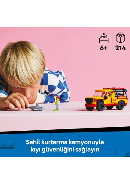 ® City Cankurtaran Kamyoneti 60453 - 6 Yaş & Üzeri Çocuklar için Yaratıcı Oyuncak Yapım Seti (214 Parça)