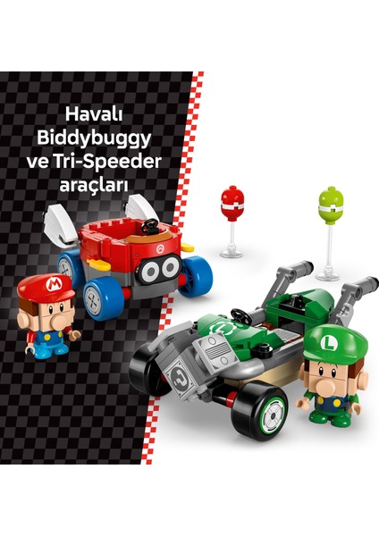 ® Super Mario™ Mario Kart™ – Baby Mario ile Baby Luigi 72034 - 8 Yaş & Üzeri Çocuklar için Oyuncak Yapım Seti (321 P)