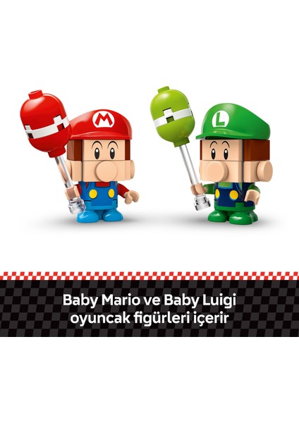 ® Super Mario™ Mario Kart™ – Baby Mario ile Baby Luigi 72034 - 8 Yaş & Üzeri Çocuklar için Oyuncak Yapım Seti (321 P)