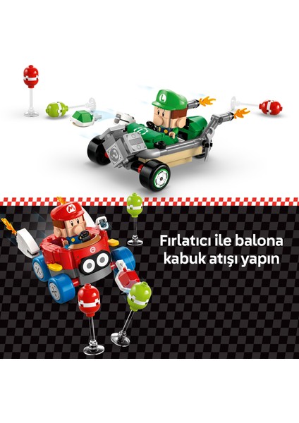 ® Super Mario™ Mario Kart™ – Baby Mario ile Baby Luigi 72034 - 8 Yaş & Üzeri Çocuklar için Oyuncak Yapım Seti (321 P)
