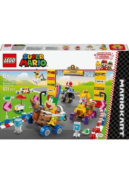 ® Super Mario™ Mario Kart™ – Baby Peach ve Grand Prix Seti 72036 - 8 Yaş & Üzeri Çocuklar için Oyuncak Yapım Seti (823 P)