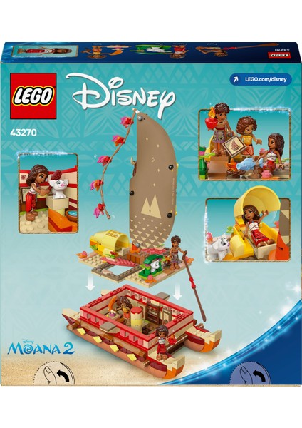 ® │ Disney Princess Moana'nın Macera Kanosu 43270 - 6 Yaş & Üzeri Çocuklar için Yaratıcı Oyuncak Yapım Seti (529 Parça) fırsatları