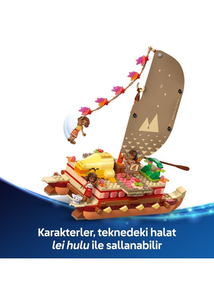 ® │ Disney Princess Moana'nın Macera Kanosu 43270 - 6 Yaş & Üzeri Çocuklar için Yaratıcı Oyuncak Yapım Seti (529 Parça)
