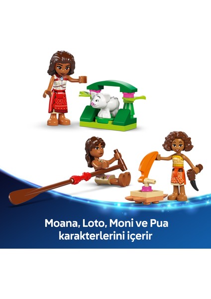® │ Disney Princess Moana'nın Macera Kanosu 43270 - 6 Yaş & Üzeri Çocuklar için Yaratıcı Oyuncak Yapım Seti (529 Parça)