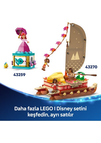 ® │ Disney Princess Moana'nın Macera Kanosu 43270 - 6 Yaş & Üzeri Çocuklar için Yaratıcı Oyuncak Yapım Seti (529 Parça)