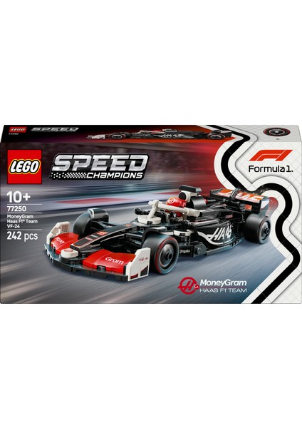 ® Speed Champions MoneyGram Haas F1® Team VF-24 Yarış Arabası 77250 - 10 Yaş & Üzeri Çocuklar için Oyuncak Yapım Seti (242 P)