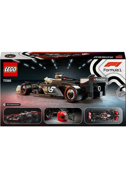 ® Speed Champions MoneyGram Haas F1® Team VF-24 Yarış Arabası 77250 - 10 Yaş & Üzeri Çocuklar için Oyuncak Yapım Seti (242 P)