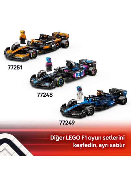 ® Speed Champions MoneyGram Haas F1® Team VF-24 Yarış Arabası 77250 - 10 Yaş & Üzeri Çocuklar için Oyuncak Yapım Seti (242 P)