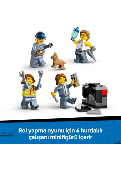® City Hurdalık ve Arabalar 60472 - 7 Yaş & Üzeri Çocuklar için Yaratıcı Oyuncak Yapım Seti (871 Parça)