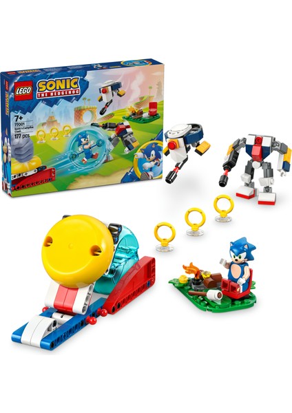 ® Sonic the Hedgehog™ Sonic'in Kamp Ateşi Çarpışması 77001 - 7+ Video Oyunu Seven Çocuklar için Oyuncak Yapım Seti (177 P)