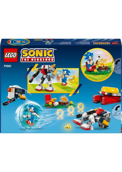® Sonic the Hedgehog™ Sonic'in Kamp Ateşi Çarpışması 77001 - 7+ Video Oyunu Seven Çocuklar için Oyuncak Yapım Seti (177 P)