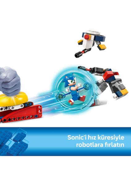 ® Sonic the Hedgehog™ Sonic'in Kamp Ateşi Çarpışması 77001 - 7+ Video Oyunu Seven Çocuklar için Oyuncak Yapım Seti (177 P)