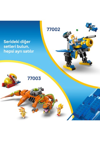 ® Sonic the Hedgehog™ Sonic'in Kamp Ateşi Çarpışması 77001 - 7+ Video Oyunu Seven Çocuklar için Oyuncak Yapım Seti (177 P)