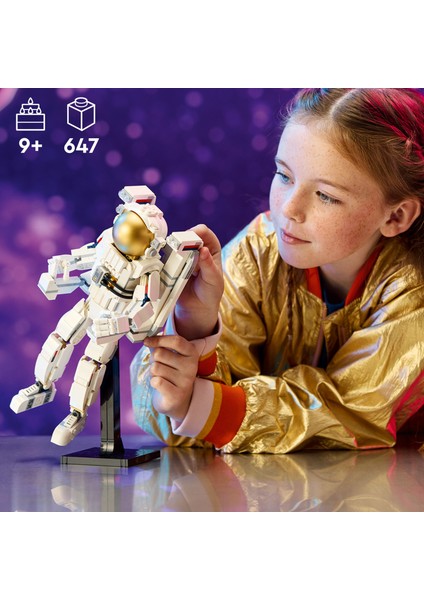 ® Creator 3’ü 1 Arada Uzay Astronotu 31152 - 9 Yaş & Üzeri Çocuklar için Yaratıcı Oyuncak Yapım Seti (647 Parça)