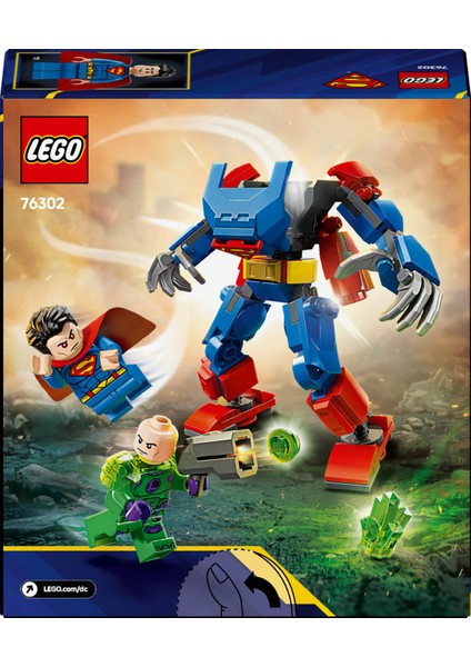 ® DC Batman™ Superman™ Robotu, Lex Luthor™’a Karşı 76302 - 6 Yaş & Üzeri Çocuklar için Oyuncak Yapım Seti (120 Parça)