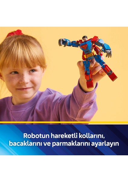 ® DC Batman™ Superman™ Robotu, Lex Luthor™’a Karşı 76302 - 6 Yaş & Üzeri Çocuklar için Oyuncak Yapım Seti (120 Parça)