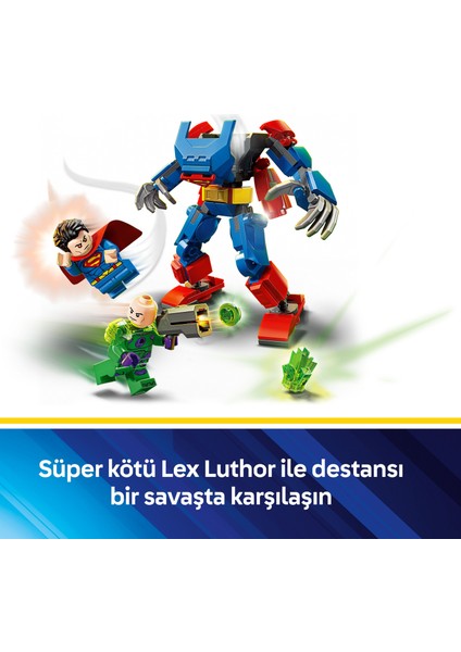 ® DC Batman™ Superman™ Robotu, Lex Luthor™’a Karşı 76302 - 6 Yaş & Üzeri Çocuklar için Oyuncak Yapım Seti (120 Parça)