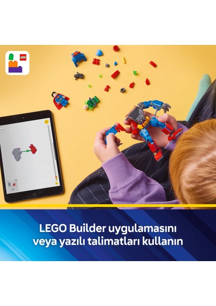 ® DC Batman™ Superman™ Robotu, Lex Luthor™’a Karşı 76302 - 6 Yaş & Üzeri Çocuklar için Oyuncak Yapım Seti (120 Parça)