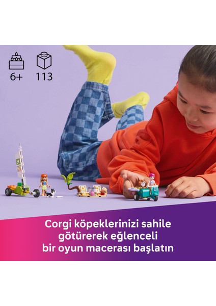 ® Friends Sörfçü Köpekler ve Scooter Macerası 42641 - 6 Yaş & Üzeri Çocuklar için Yaratıcı Oyuncak Yapım Seti (113 Parça)