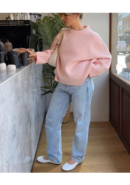 Oversize La Saade Pinterest Pembe Triko Kazak