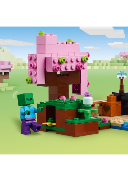 ® Minecraft® Kiraz Çiçeği Bahçesi 21260 - 8 Yaş & Üzeri Video Oyunu Seven Çocuklar için Yaratıcı Oyuncak Yapım Seti (304 Pr)