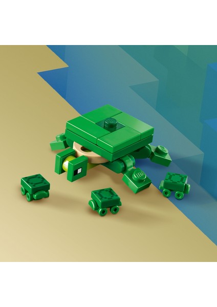 ® Minecraft® Kaplumbağa Plaj Evi 21254 - 8+ Video Oyunu Seven Çocuklar için Yaratıcı Oyuncak Yapım Seti (234 Parça)