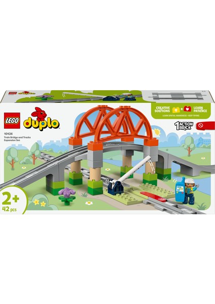 ® DUPLO® Tren Köprüsü ve Rayları Ek Macera Seti 10426 - 2 Yaş & Üzeri Çocuklar için Eğitici Oyuncak Yapım Seti (42 Parça)