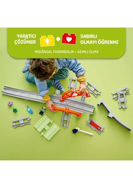 ® DUPLO® Tren Köprüsü ve Rayları Ek Macera Seti 10426 - 2 Yaş & Üzeri Çocuklar için Eğitici Oyuncak Yapım Seti (42 Parça)