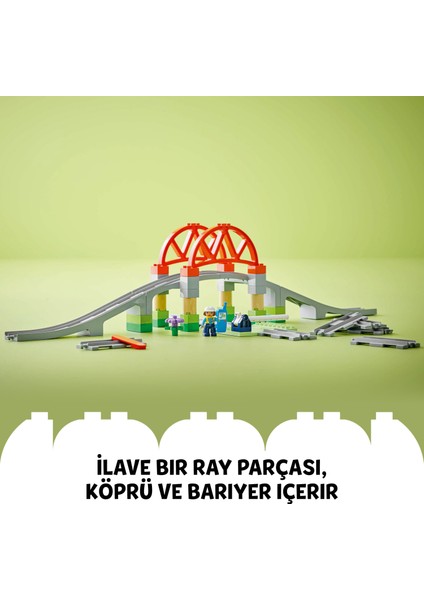 ® DUPLO® Tren Köprüsü ve Rayları Ek Macera Seti 10426 - 2 Yaş & Üzeri Çocuklar için Eğitici Oyuncak Yapım Seti (42 Parça)