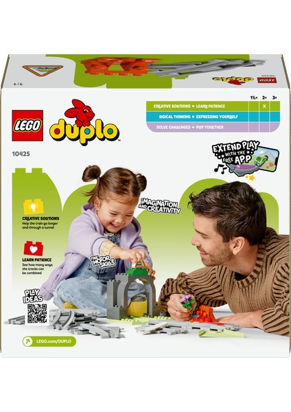 ® DUPLO® Tren Tüneli ve Rayları Ek Macera Seti 10425 - 2 Yaş & Üzeri Çocuklar için Eğitici Oyuncak Yapım Seti (20 Parça)