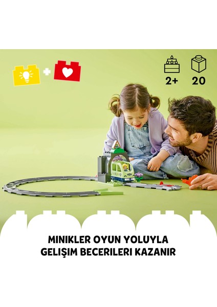 ® DUPLO® Tren Tüneli ve Rayları Ek Macera Seti 10425 - 2 Yaş & Üzeri Çocuklar için Eğitici Oyuncak Yapım Seti (20 Parça)