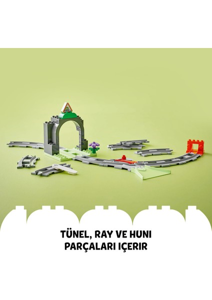 ® DUPLO® Tren Tüneli ve Rayları Ek Macera Seti 10425 - 2 Yaş & Üzeri Çocuklar için Eğitici Oyuncak Yapım Seti (20 Parça)