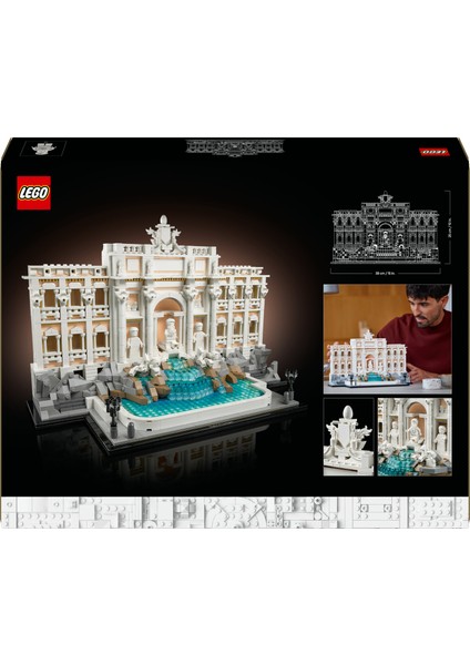 ® Architecture Trevi Çeşmesi 21062 - Yetişkinler için Dekoratif ve Sergilenebilir Model Yapım Seti (1880 Parça)