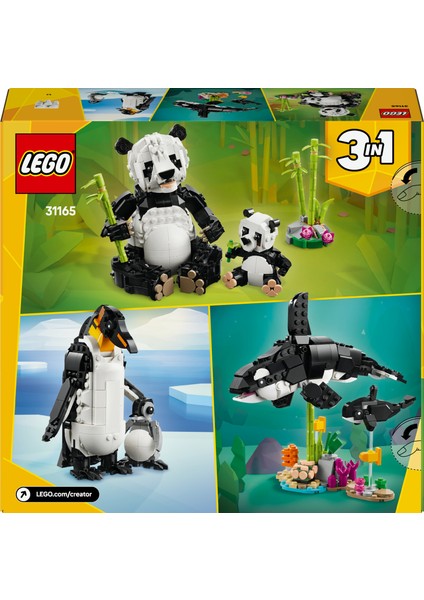 ® Creator 3’ü 1 Arada Vahşi Hayvanlar: Panda Ailesi 31165 - 8 Yaş & Üzeri Çocuklar için Oyuncak Yapım Seti (626 Parça)