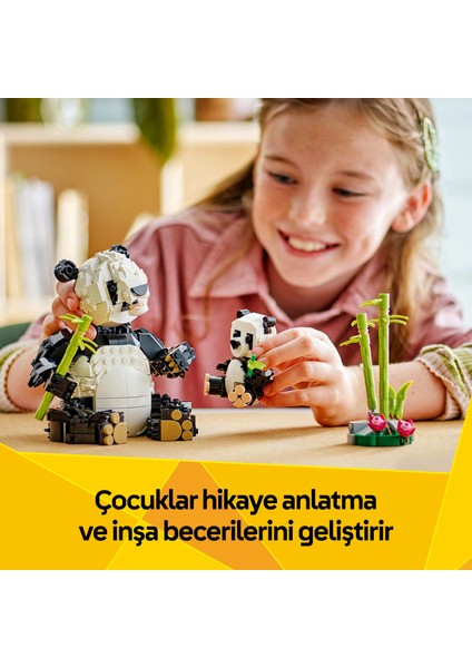 ® Creator 3’ü 1 Arada Vahşi Hayvanlar: Panda Ailesi 31165 - 8 Yaş & Üzeri Çocuklar için Oyuncak Yapım Seti (626 Parça)