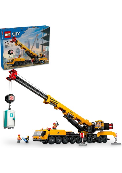 ® City Sarı Mobil İnşaat Vinci 60409 - 9 Yaş & Üzeri Çocuklar için Yaratıcı Oyuncak Yapım Seti (1116 Parça)