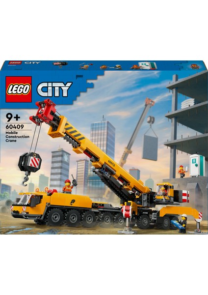 ® City Sarı Mobil İnşaat Vinci 60409 - 9 Yaş & Üzeri Çocuklar için Yaratıcı Oyuncak Yapım Seti (1116 Parça)
