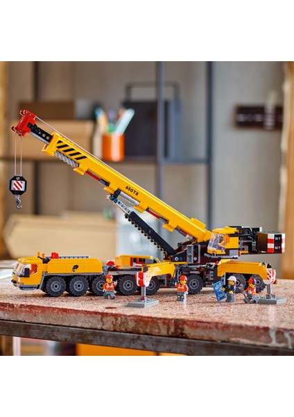 ® City Sarı Mobil İnşaat Vinci 60409 - 9 Yaş & Üzeri Çocuklar için Yaratıcı Oyuncak Yapım Seti (1116 Parça)