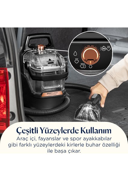 Spotclean Hydrosteam Pro Buharlı Farklı Yüzeylerde Kullanıma Uygun Halı – Koltuk Yıkama ve Leke Çıkarma Makinesi