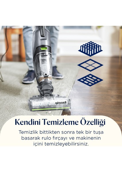 Crosswave Hydrosteam Pet Select Buharlı Dikey Süpürme ve Silme Makinesi