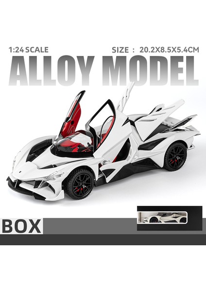 1:24 Apollo Prsi Evo Supercar Metal Alaşım Döküm Oyuncak Araba Modeli Ses ve Işık Çocuk Oyuncağı Koleksiyon Doğum Günü Hediyesi Çocuklar (Yurt Dışından)